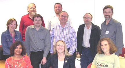 photo (30KB): Members of the DELOS KESI team during a meeting at UKOLN in September