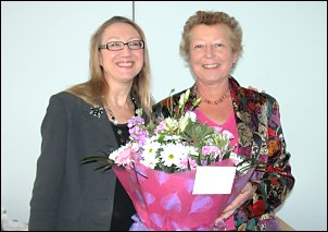 Liz Lyon, Director of UKOLN, and 
Rachel Heery, retiring Assistant Director, Research and Development