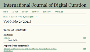 International Journal of Digital Curation Vol.6,2 International Journal of Digital Curation Vol.6,2