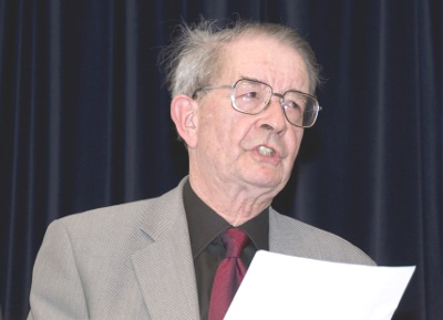 Philip Bryant, first Director of UKOLN, speaking at the 30th Anniversary of UKOLN in 2008 at the British Library