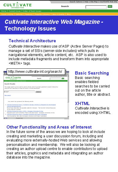 Cultivate Interactive Web Magazine - Technology Issues