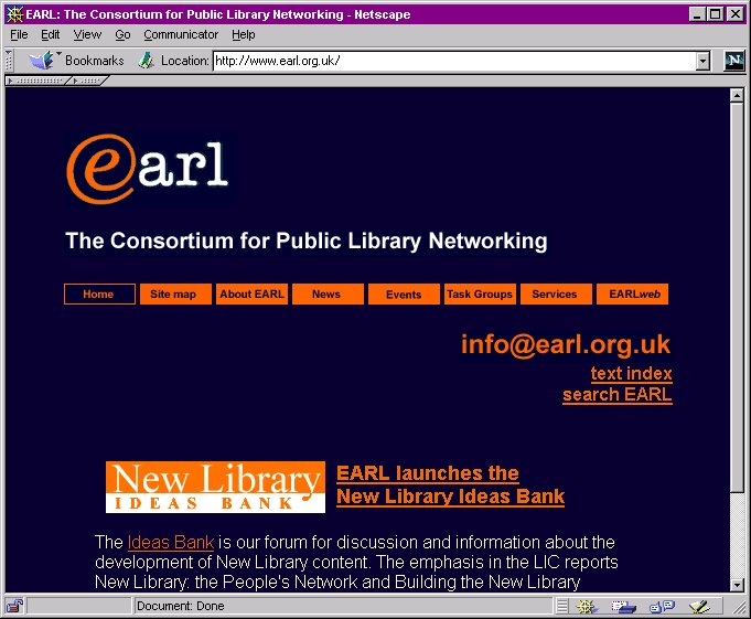 EARL Web page