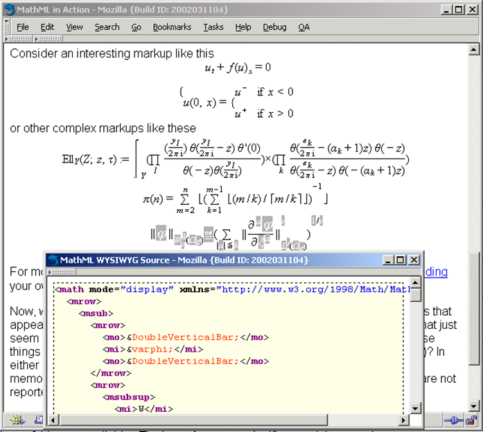 MathML application