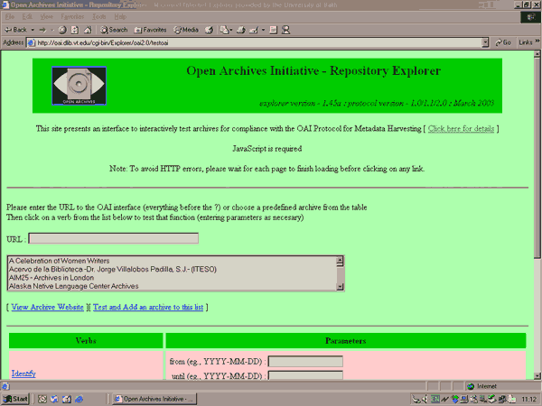 Repository Explorer screen