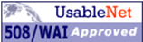 UsableNet 508/WAI Approved logo